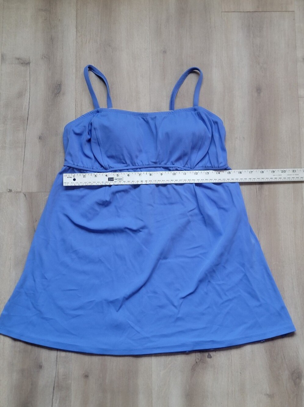 Mimi Maternity Blue Spaghetti-Strap Tankini Top